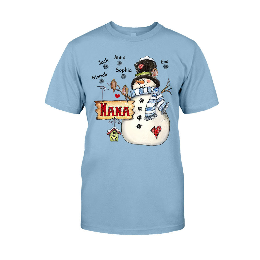 Nana Snowman – Personalisiertes Oma-T-Shirt und Hoodie