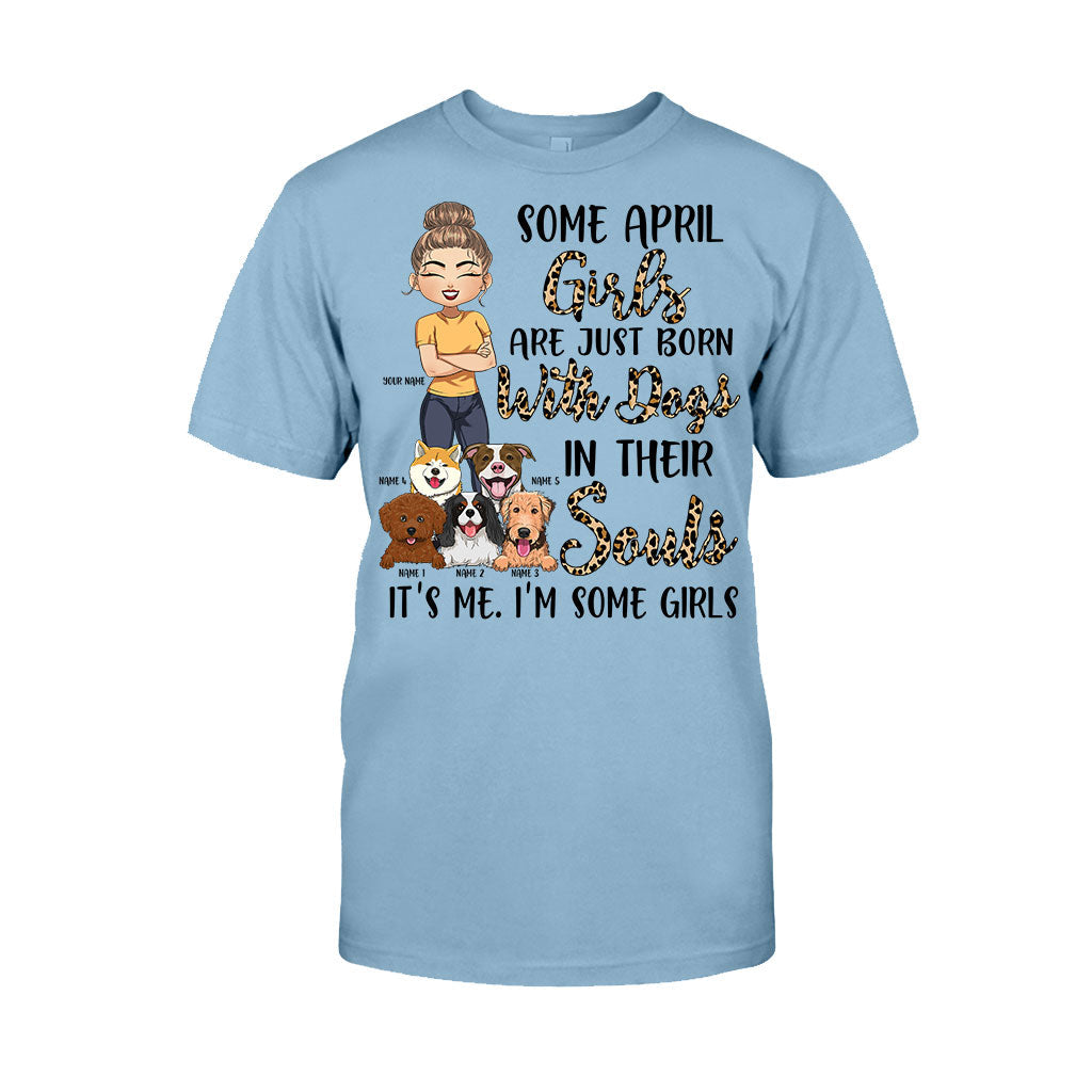 Mit Hunden im Herzen geboren – personalisiertes Hunde-T-Shirt und Hoodie