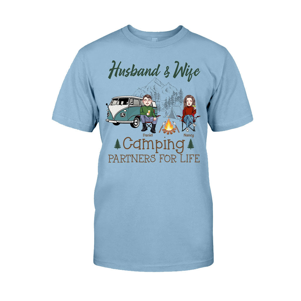 Camping-Paar fürs Leben – Personalisiertes Camping-T-Shirt und Hoodie für Paare