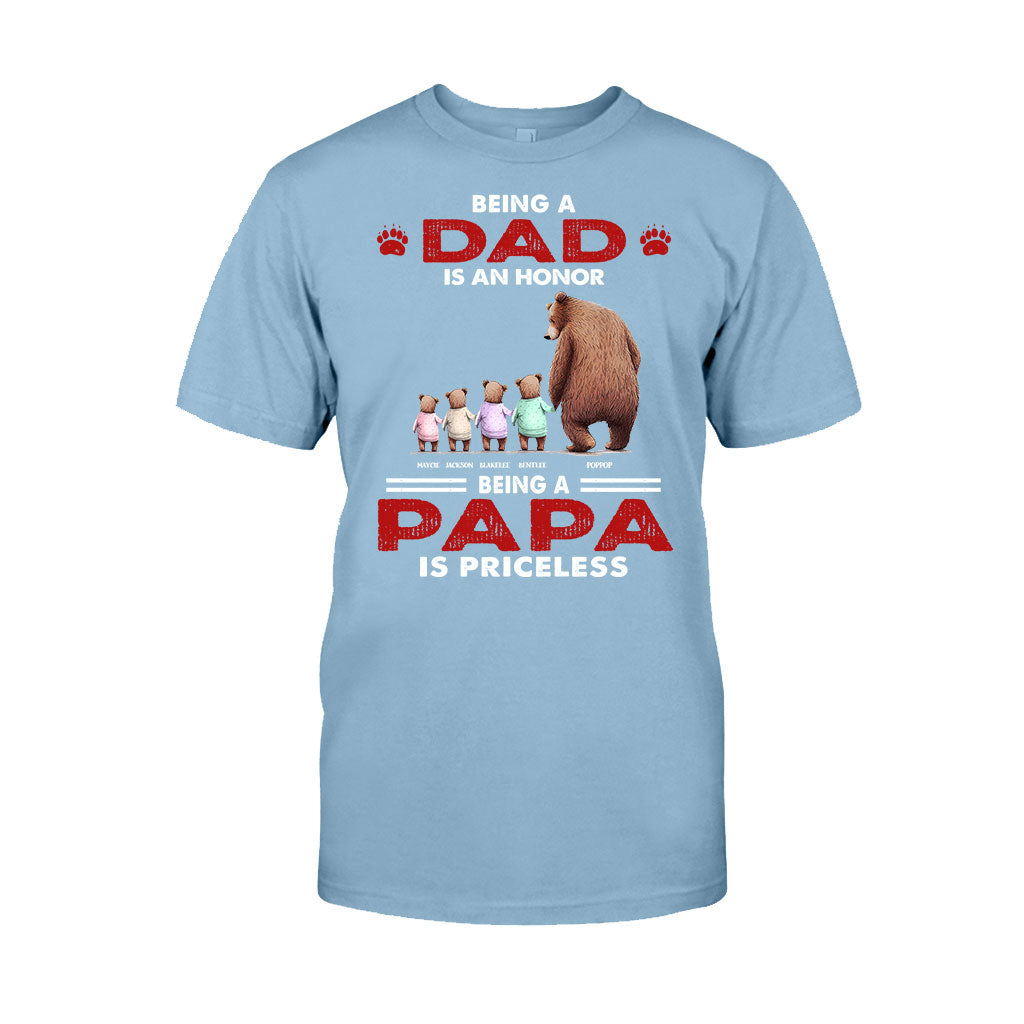 Priceless Papa Bear - Personalized Father's Day Grandpa T-shirt and Hoodie