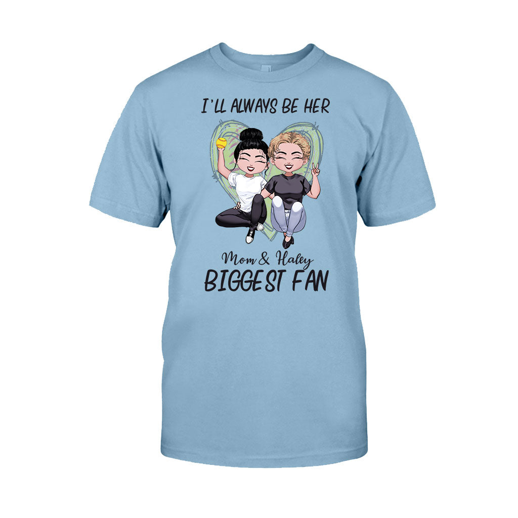 Sei immer der größte Fan – Personalisiertes Softball-T-Shirt und Hoodie zum Muttertag