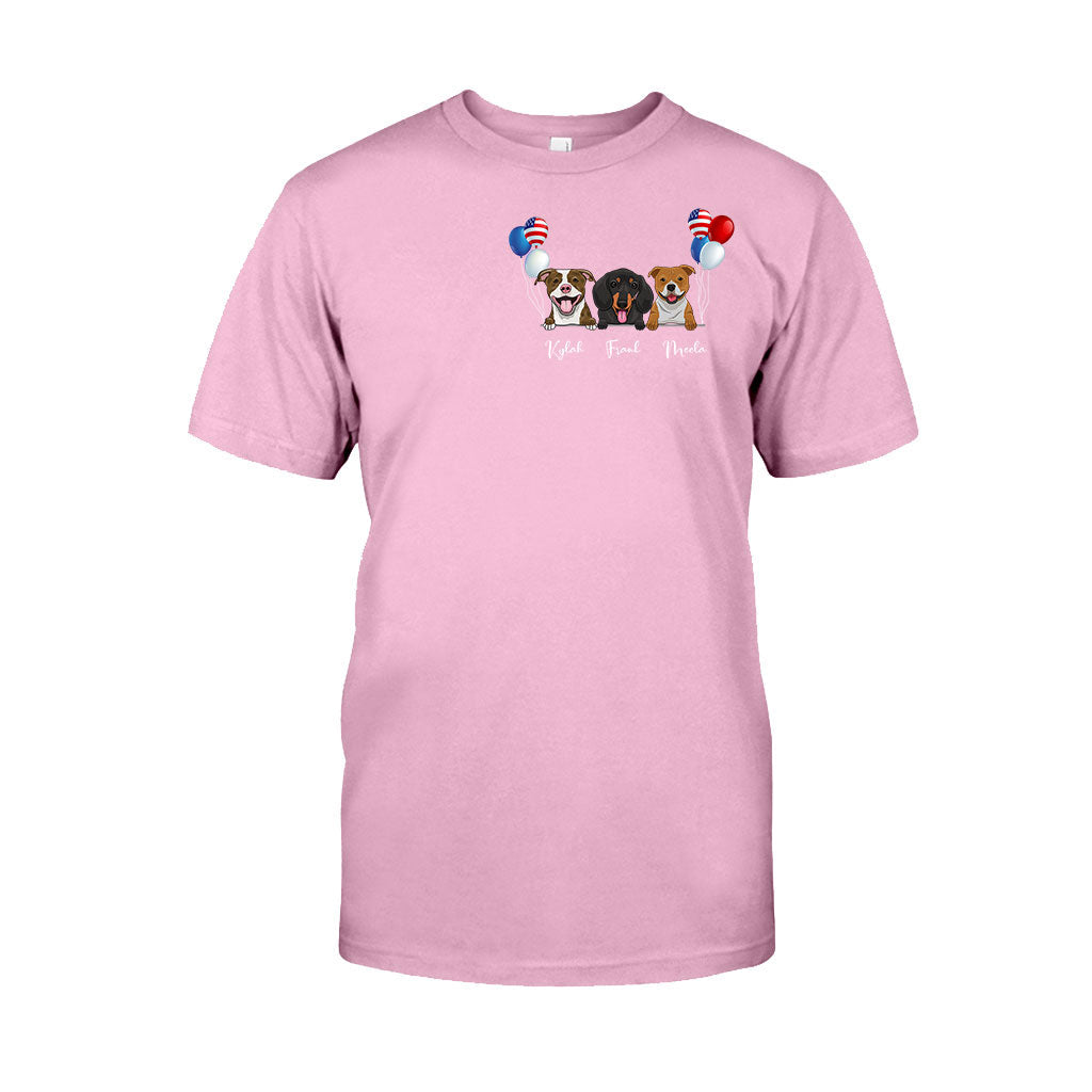 Das Leben ist schöner mit Hunden – Personalisiertes T-Shirt und Hoodie zum Unabhängigkeitstag