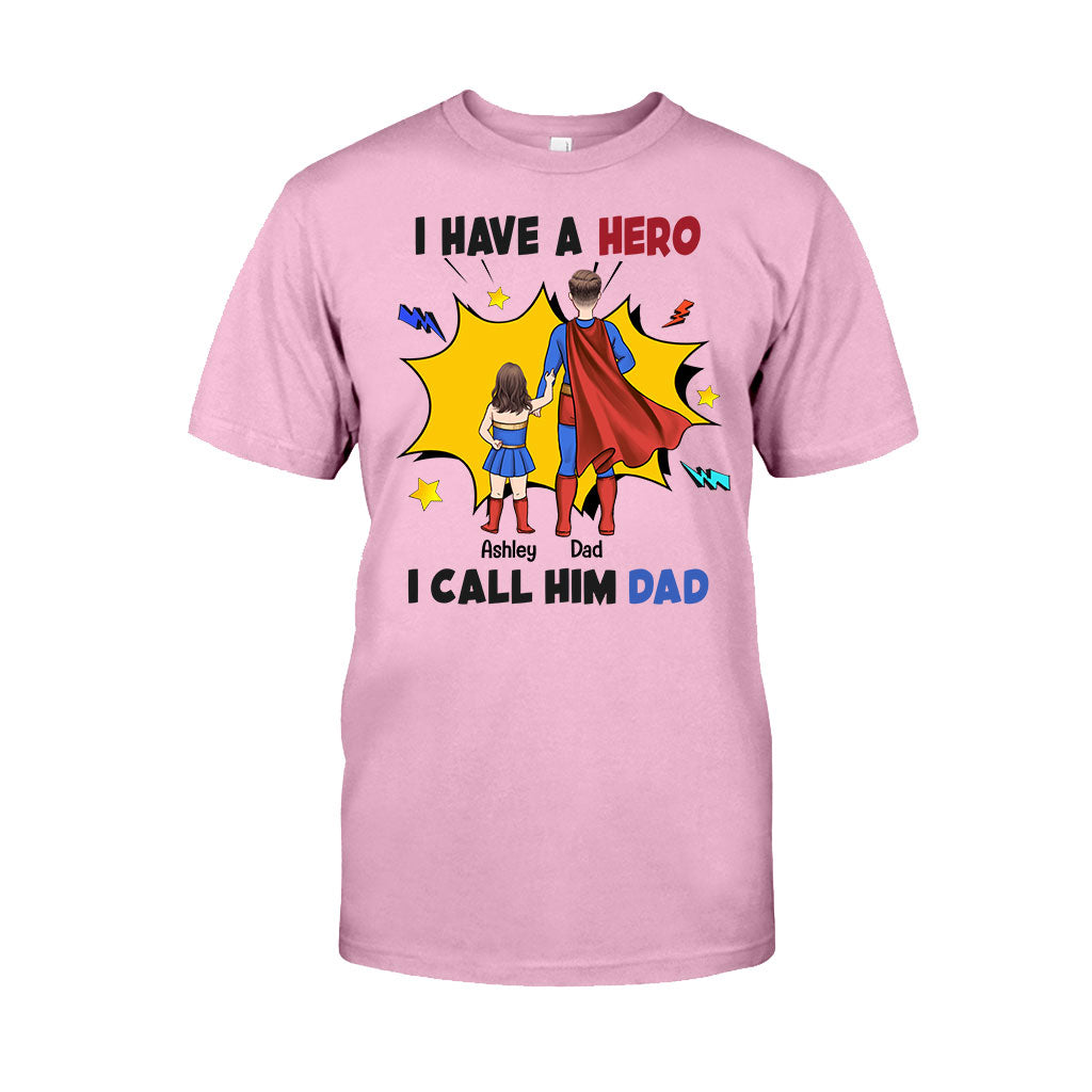 Ich habe einen Helden, ich nenne ihn Papa – personalisiertes Vater-T-Shirt und Hoodie
