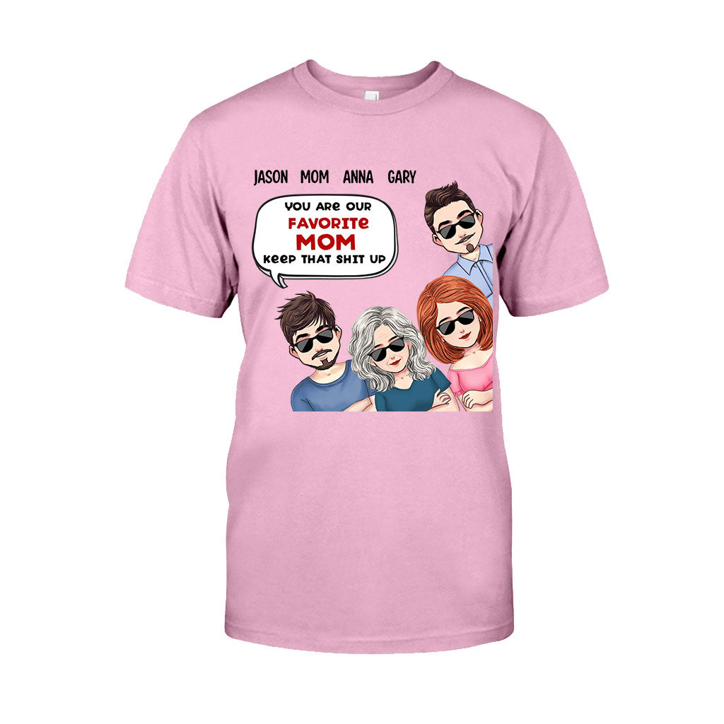 Du bist unsere Lieblingsmama – Personalisiertes Muttertags-T-Shirt und Hoodie