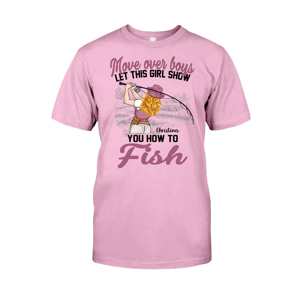 Platz da, Jungs! Dieses Mädchen zeigt euch, wie man angelt – personalisiertes Angel-T-Shirt und Hoodie