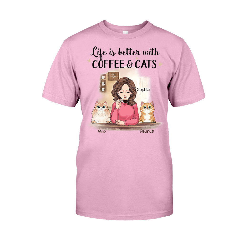 Life Is Better With Cat - Personalized Mother's Day Cat T-shirt and Hoodie