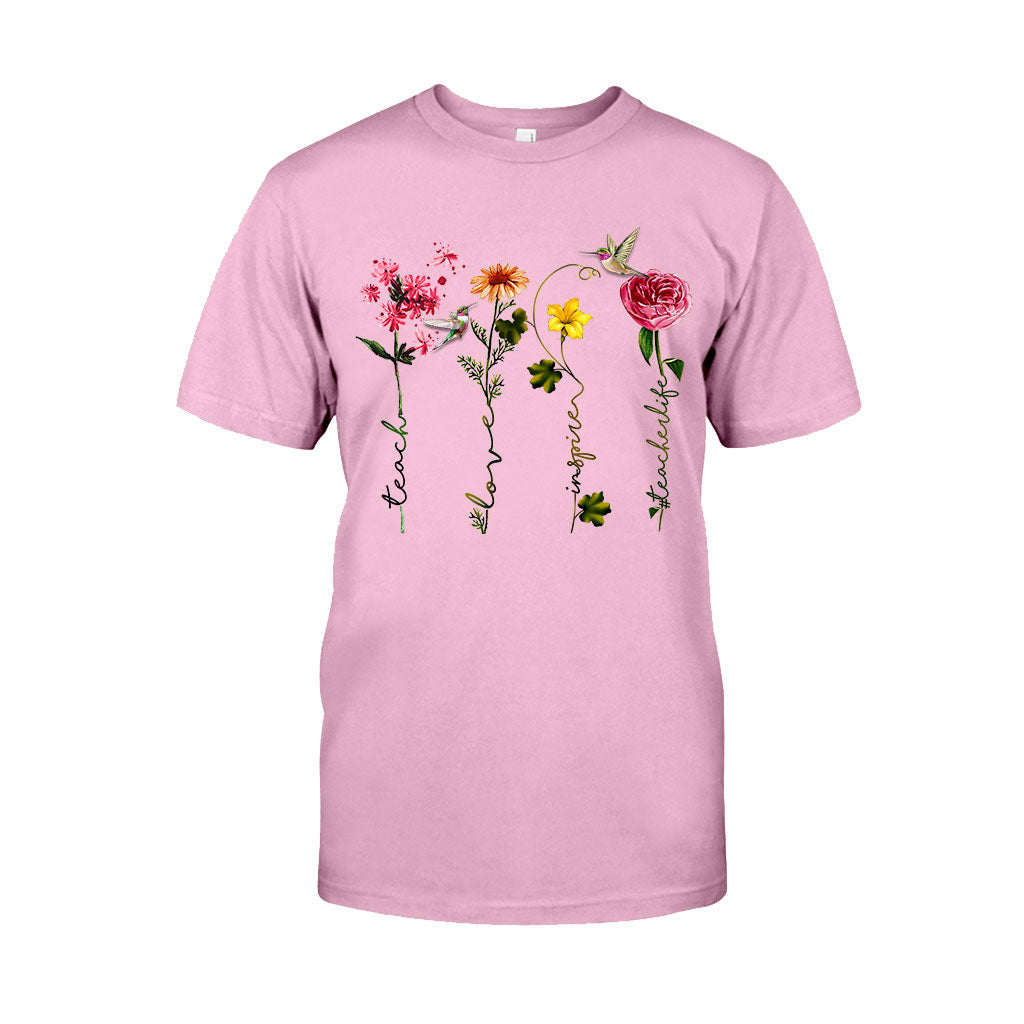 Lehren, Lieben, Inspirieren – Personalisiertes Lehrer-T-Shirt und Hoodie