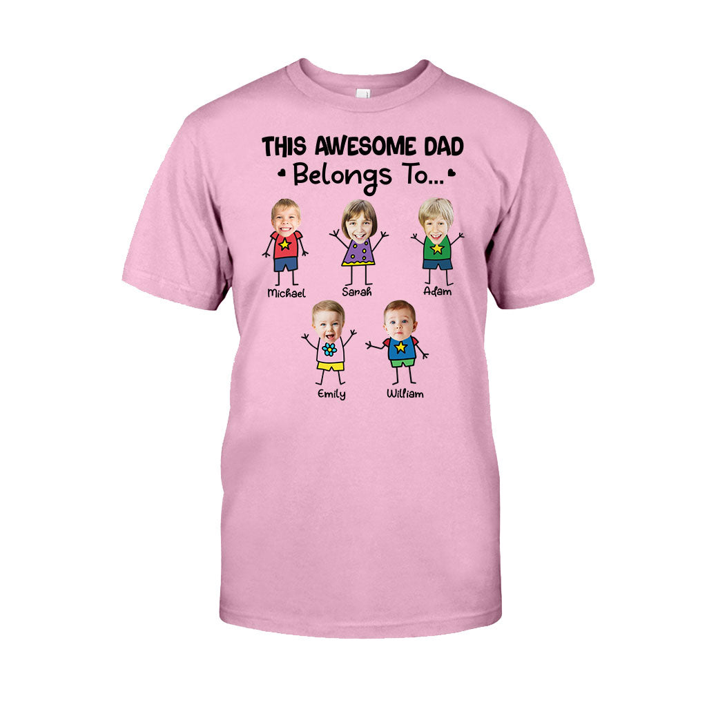 This Awesome Dad Belongs To - Personalized Father T-shirt and Hoodie