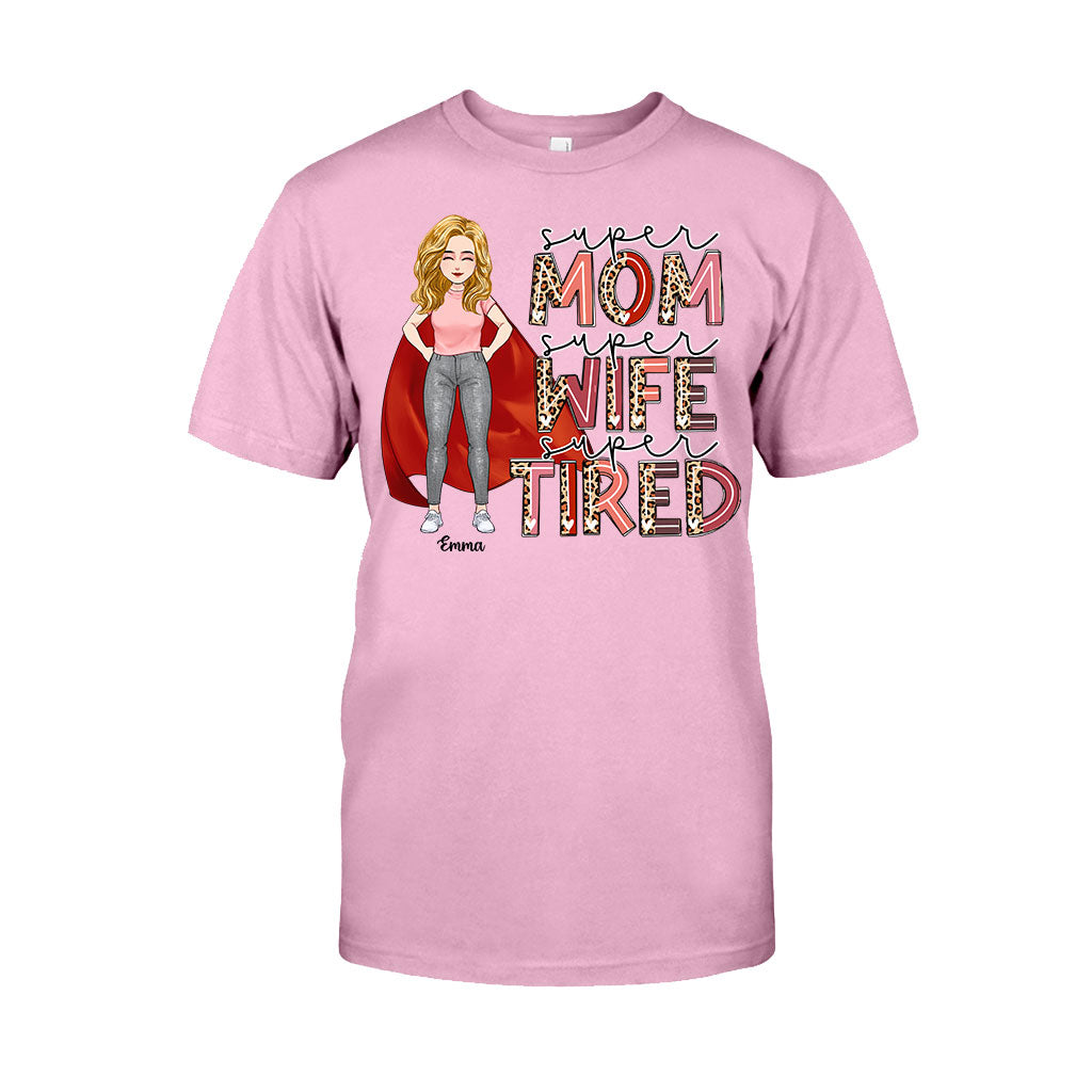 Supermama, Superfrau, Supermüde – Personalisiertes Muttertags-T-Shirt und Hoodie