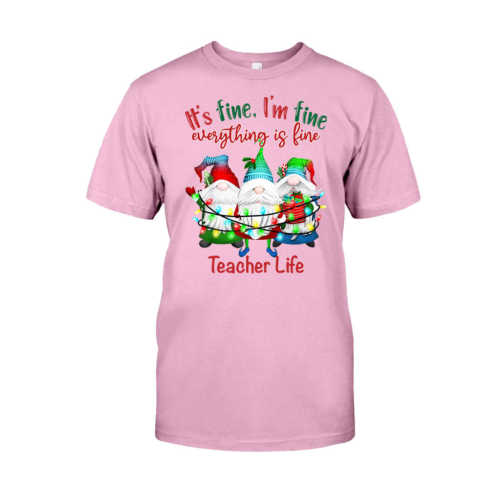 It's Fine Im Fine Everything Is Fine - Personalized Teacher T-shirt and Hoodie
