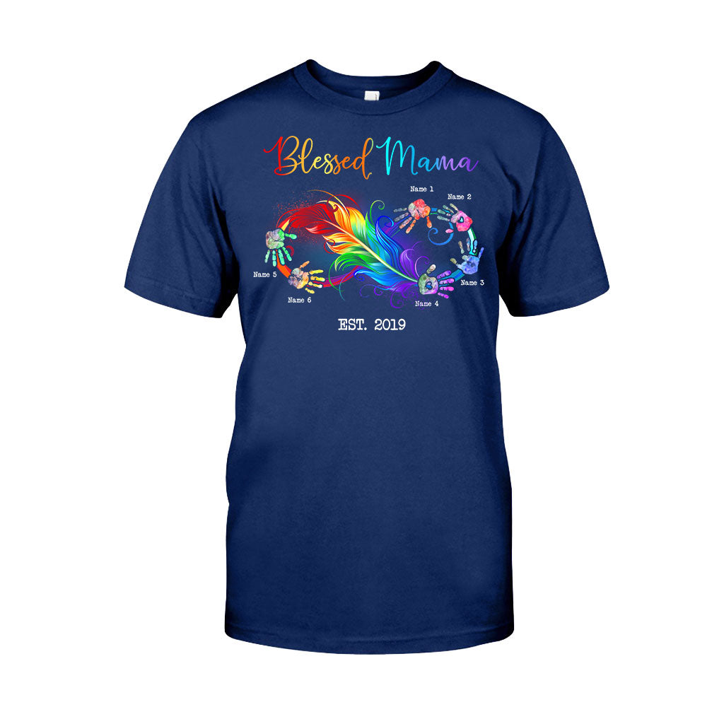 Gesegnete Mama – Geschenk für Mama und Oma – Personalisiertes T-Shirt und Hoodie