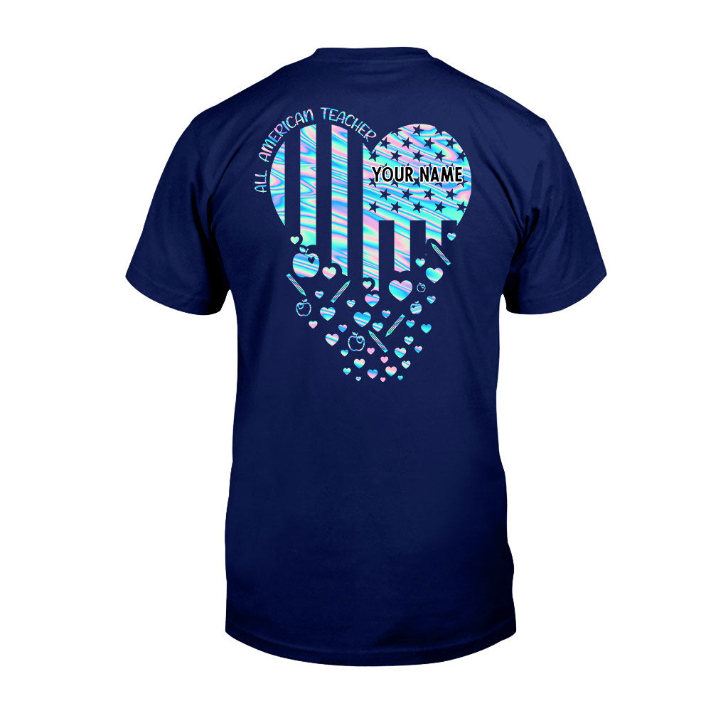 Stolze Lehrerin/Stolzer Lehrer – Personalisiertes T-Shirt und Hoodie zum Unabhängigkeitstag