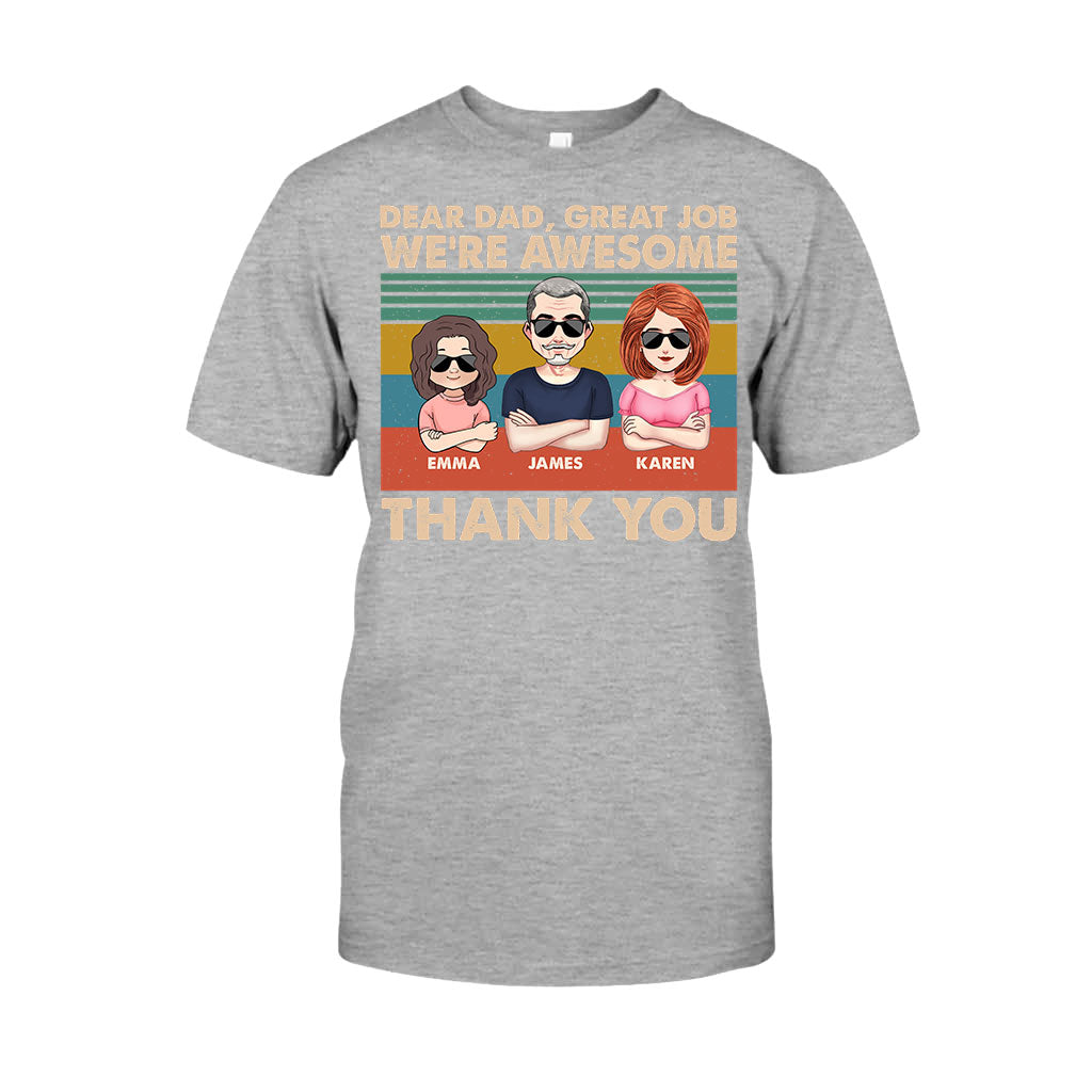 Lieber Papa, super gemacht! Wir sind spitze! Danke! – Geschenk für Papa, Opa, personalisiertes T-Shirt und Hoodie