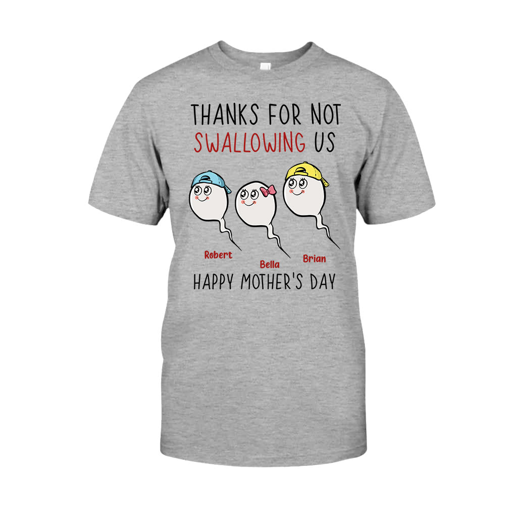 Danke, dass du uns nicht verschluckt hast – Personalisiertes Muttertags-T-Shirt und Hoodie