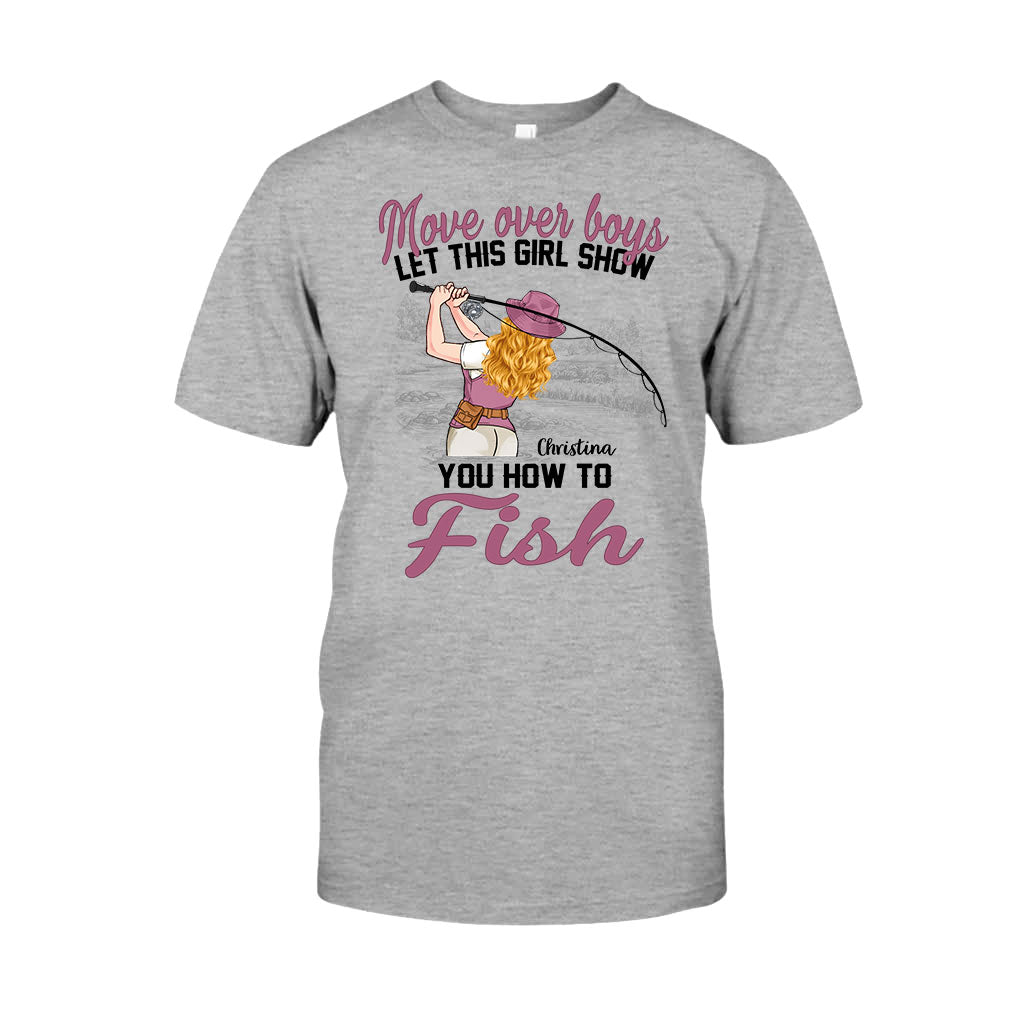 Platz da, Jungs! Dieses Mädchen zeigt euch, wie man angelt – personalisiertes Angel-T-Shirt und Hoodie