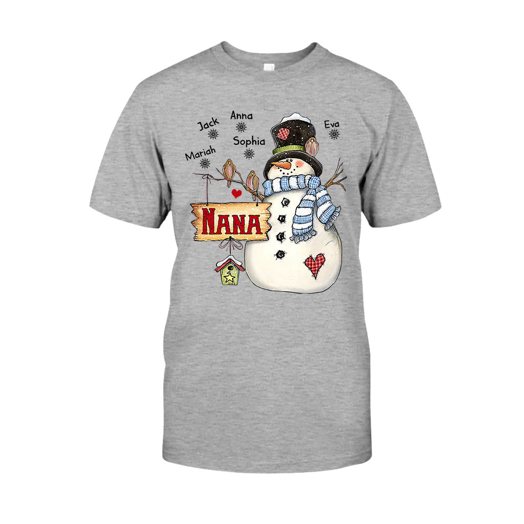 Nana Snowman – Personalisiertes Oma-T-Shirt und Hoodie