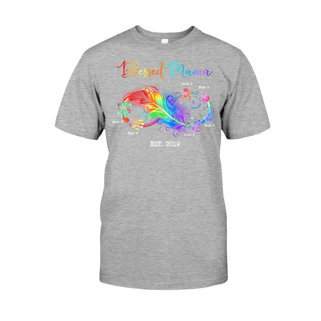 Gesegnete Mama – Geschenk für Mama und Oma – Personalisiertes T-Shirt und Hoodie