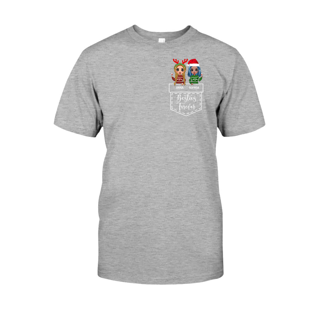 Bestie Forever - Personalized Christmas T-shirt and Hoodie
