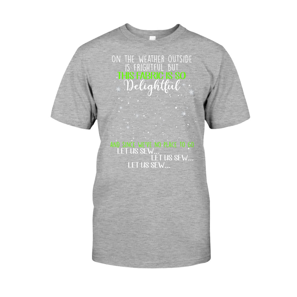 Draußen ist das Wetter grässlich – Personalisiertes Weihnachts-Näh-T-Shirt und Hoodie