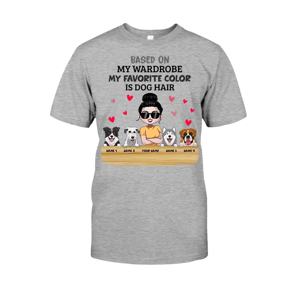 Meine Lieblingsfarbe ist Hundehaar – personalisiertes Hunde-T-Shirt und Hoodie