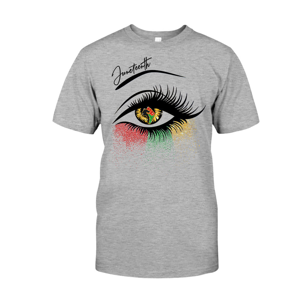 Juneteenth – T-Shirt und Hoodie für Afroamerikaner mit Glitzer-Imitat 112021