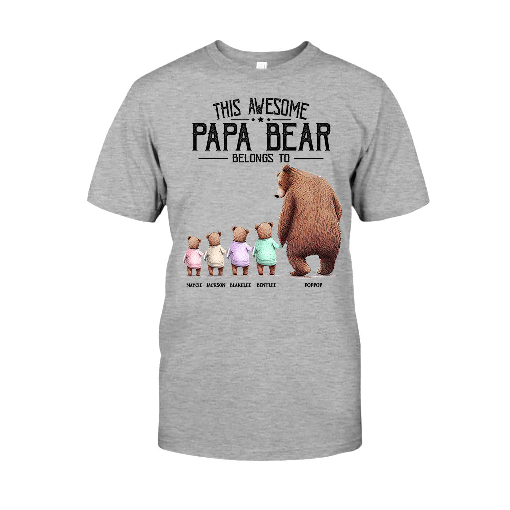 Dieser Papa Bär gehört zu – personalisiertes Opa-T-Shirt und Hoodie