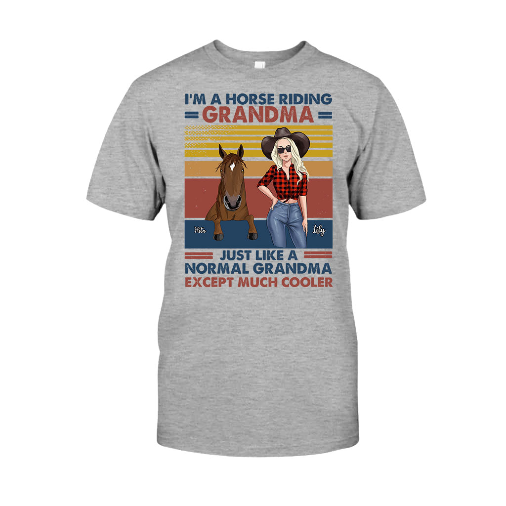 Horse Riding Grandma - Personalized Mother's Day Grandma T-shirt and Hoodie