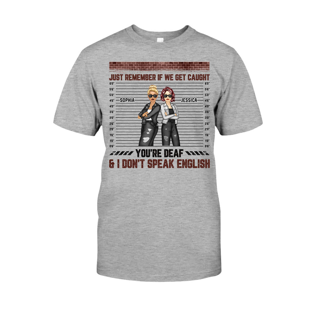 Denk dran, wenn wir erwischt werden – personalisiertes Bestie-T-Shirt und Hoodie