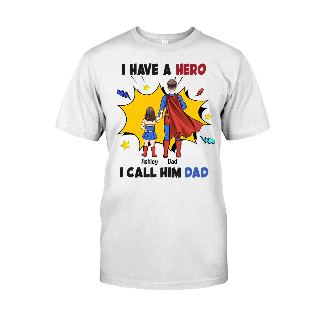 Ich habe einen Helden, ich nenne ihn Papa – personalisiertes Vater-T-Shirt und Hoodie