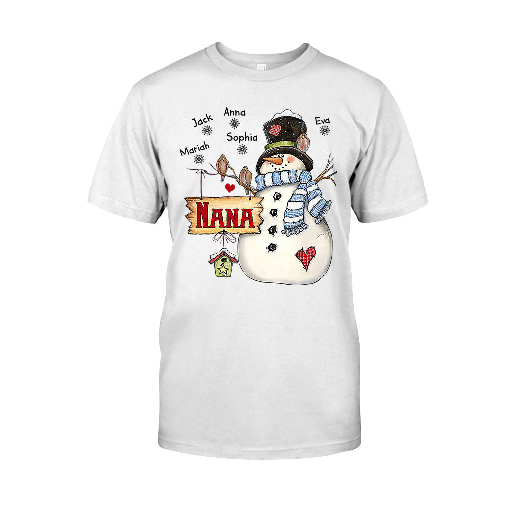 Nana Snowman – Personalisiertes Oma-T-Shirt und Hoodie