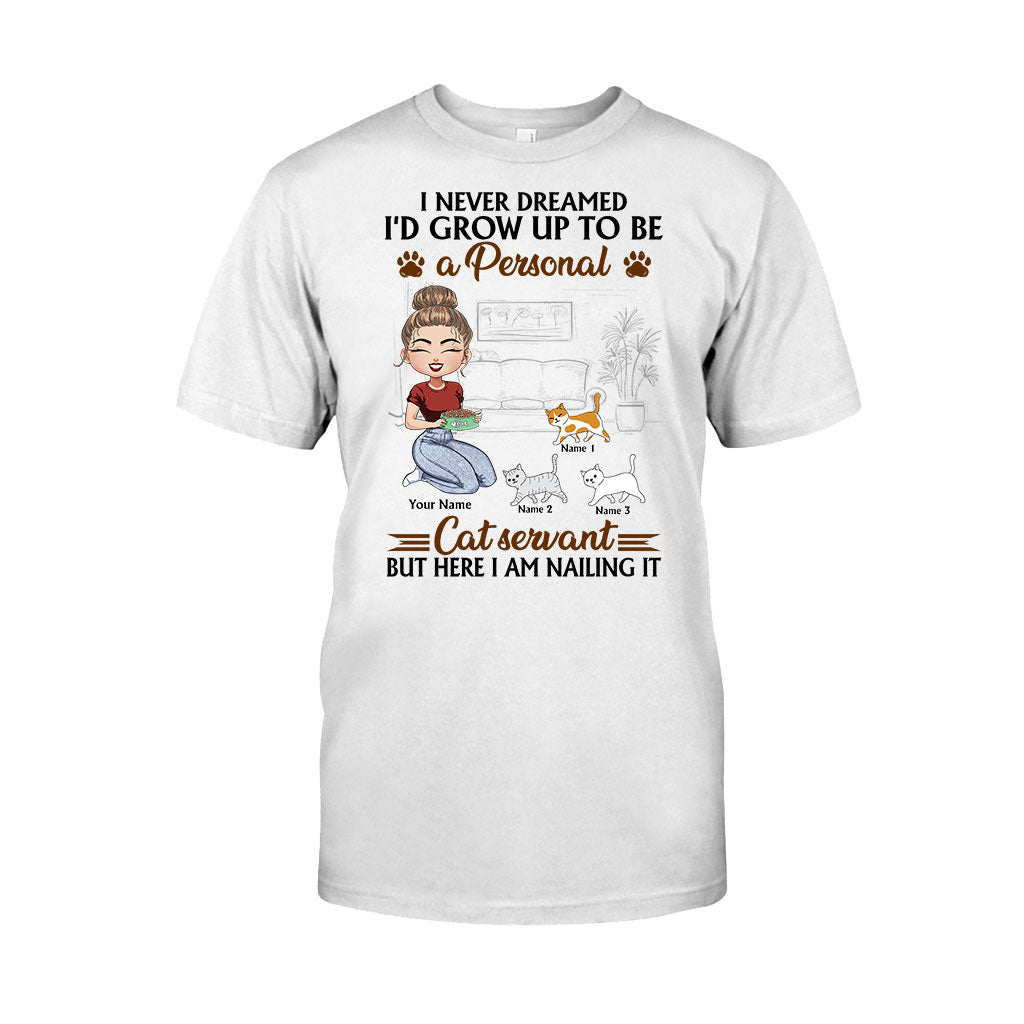 Persönlicher Katzendiener – Personalisiertes T-Shirt und Hoodie
