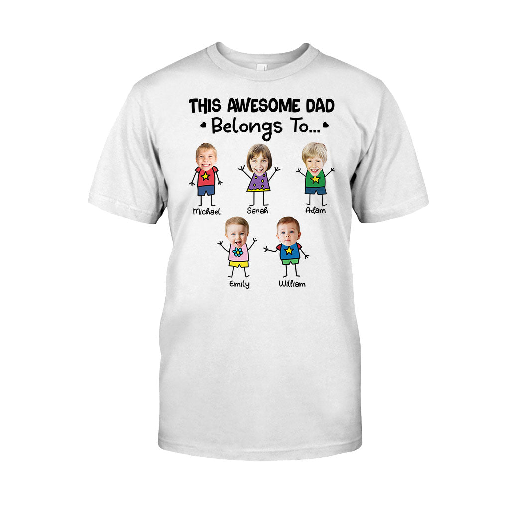 This Awesome Dad Belongs To - Personalized Father T-shirt and Hoodie