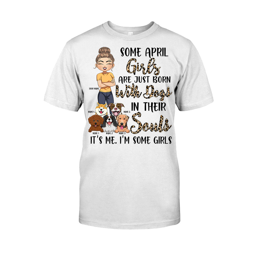 Mit Hunden im Herzen geboren – personalisiertes Hunde-T-Shirt und Hoodie
