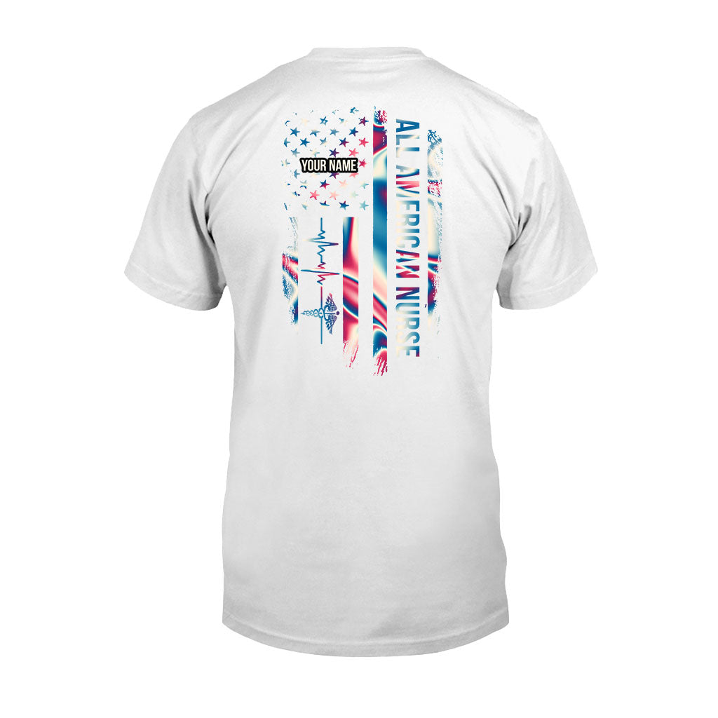 Stolze Krankenschwester – Personalisiertes T-Shirt und Hoodie zum Unabhängigkeitstag