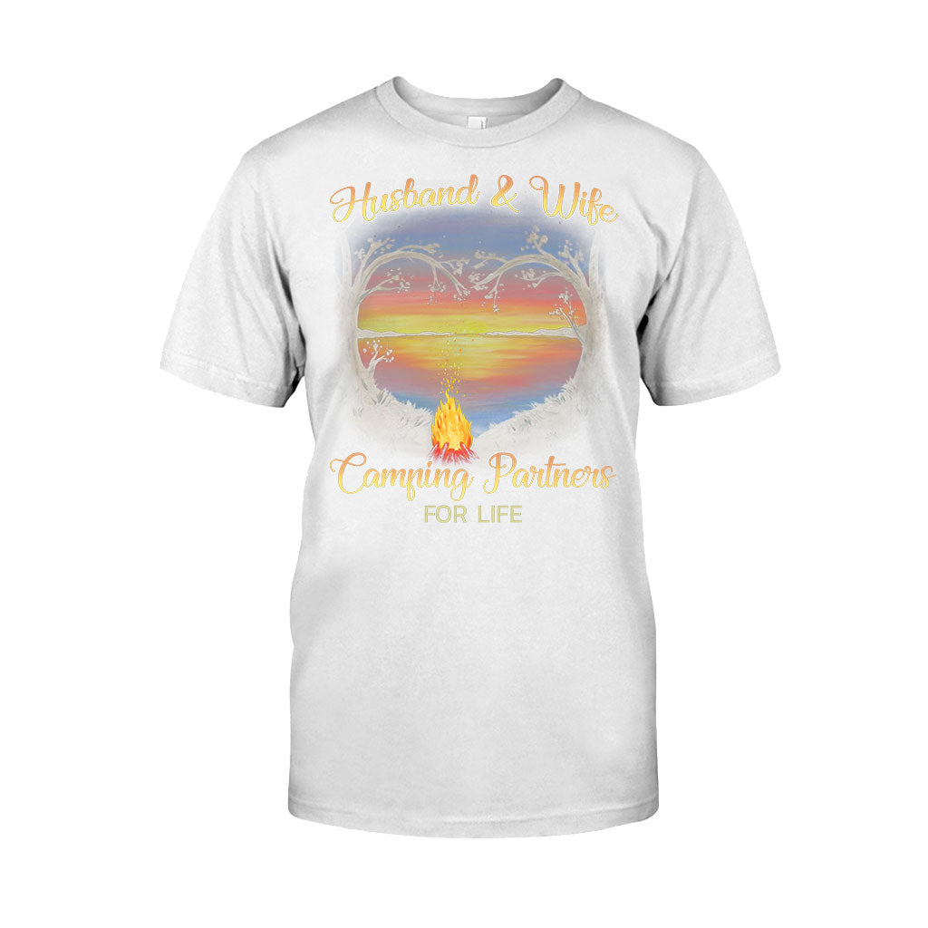 Husband And Wife Camping Partners For Life - T-shirt and Hoodie 1121