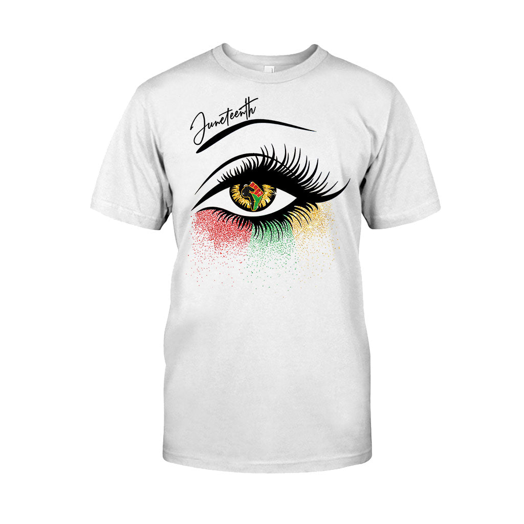 Juneteenth – T-Shirt und Hoodie für Afroamerikaner mit Glitzer-Imitat 112021