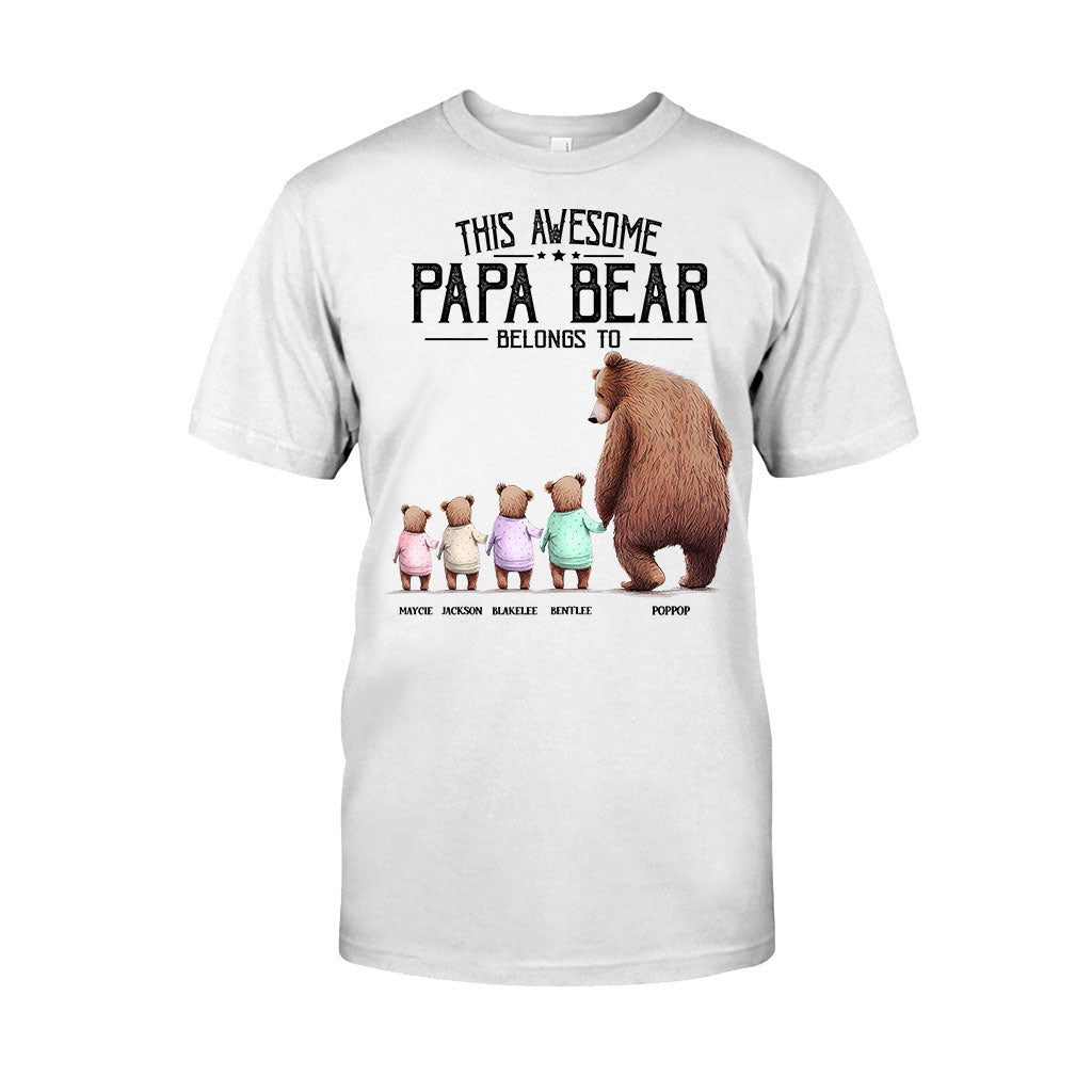 Dieser Papa Bär gehört zu – personalisiertes Opa-T-Shirt und Hoodie