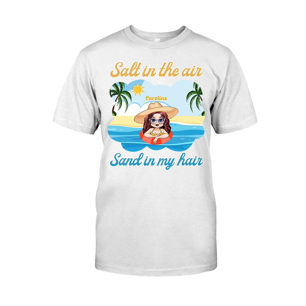 Salz in der Luft, Sand in meinen Haaren – Personalisiertes T-Shirt und Hoodie für Meeresliebhaber