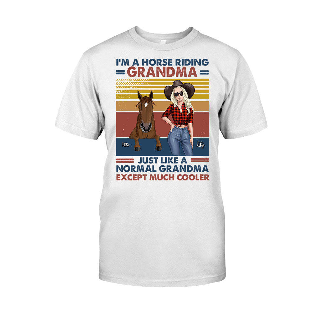 Horse Riding Grandma - Personalized Mother's Day Grandma T-shirt and Hoodie