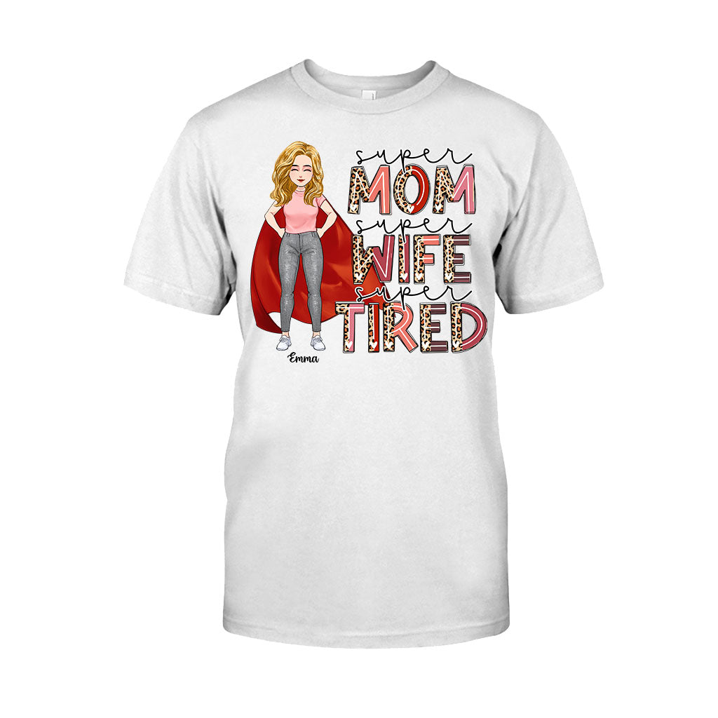 Supermama, Superfrau, Supermüde – Personalisiertes Muttertags-T-Shirt und Hoodie