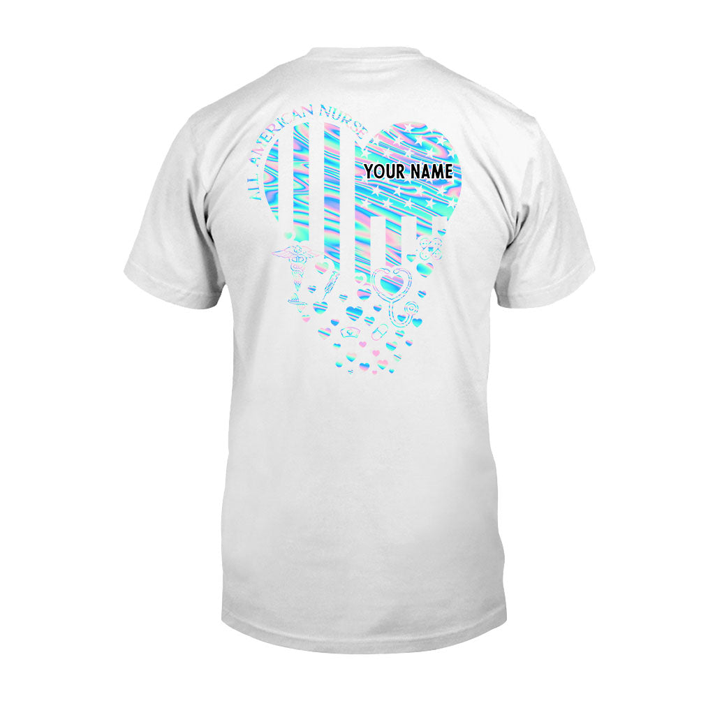 Stolze Krankenschwester – Personalisiertes T-Shirt und Hoodie zum Unabhängigkeitstag