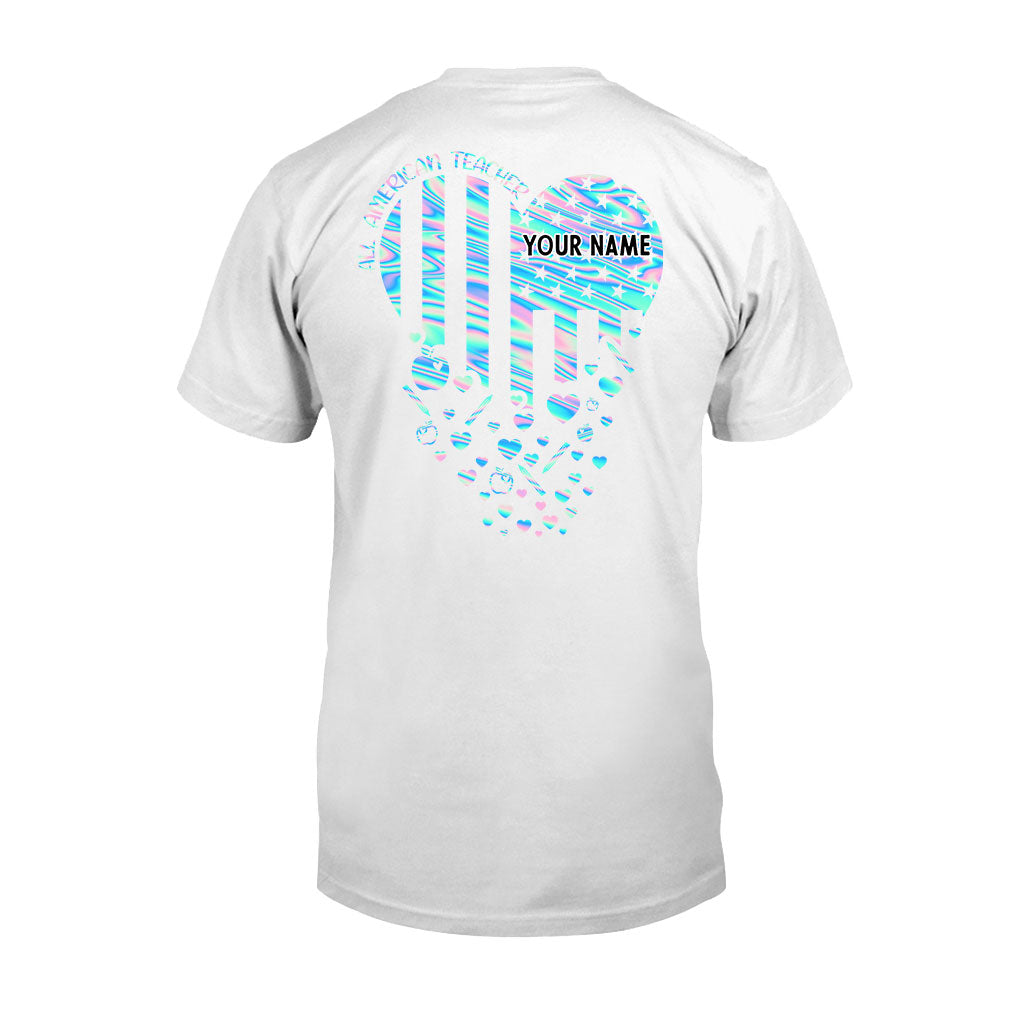 Stolze Lehrerin/Stolzer Lehrer – Personalisiertes T-Shirt und Hoodie zum Unabhängigkeitstag