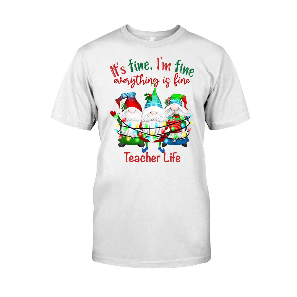 It's Fine Im Fine Everything Is Fine - Personalized Teacher T-shirt and Hoodie