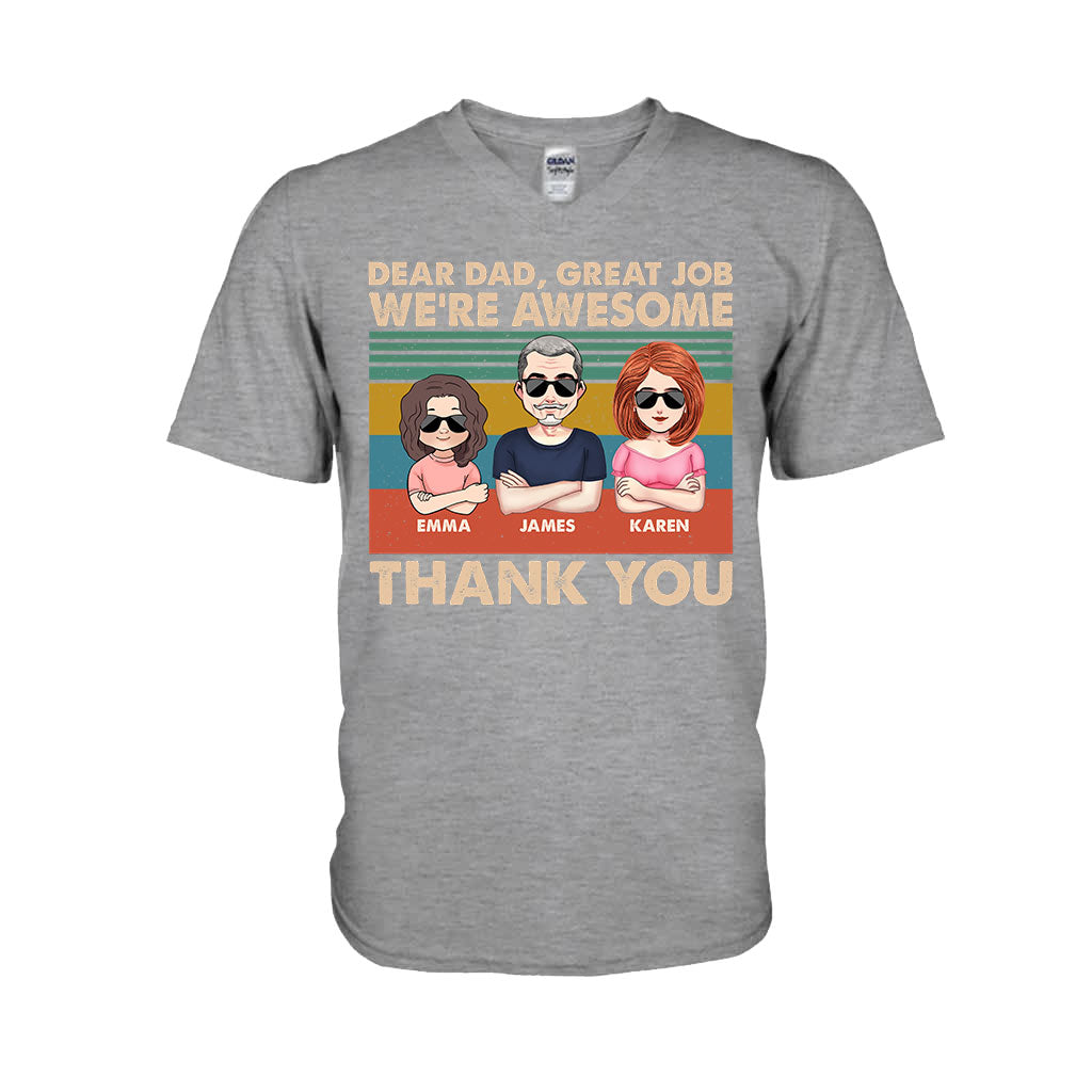 Lieber Papa, super gemacht! Wir sind spitze! Danke! – Geschenk für Papa, Opa, personalisiertes T-Shirt und Hoodie