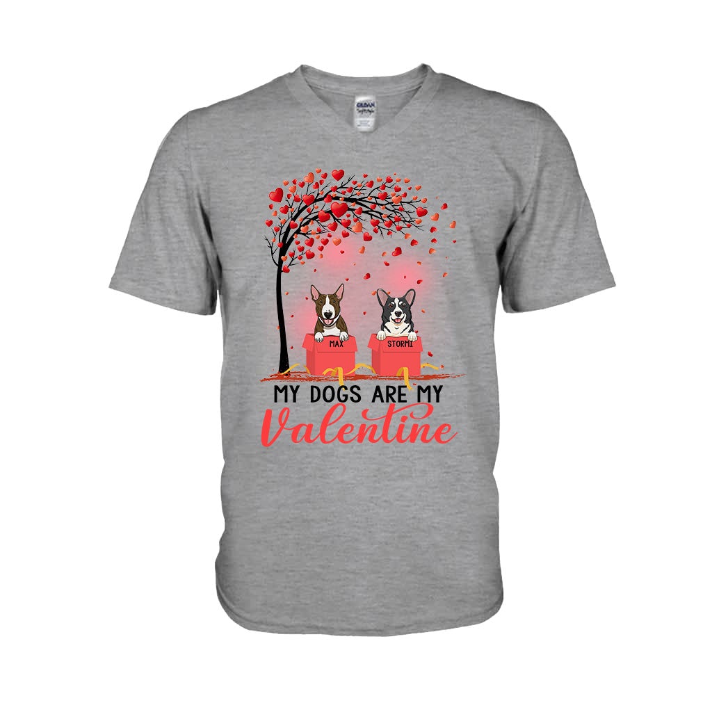 Hunde sind meine Valentinsgrüße – Personalisiertes T-Shirt und Hoodie