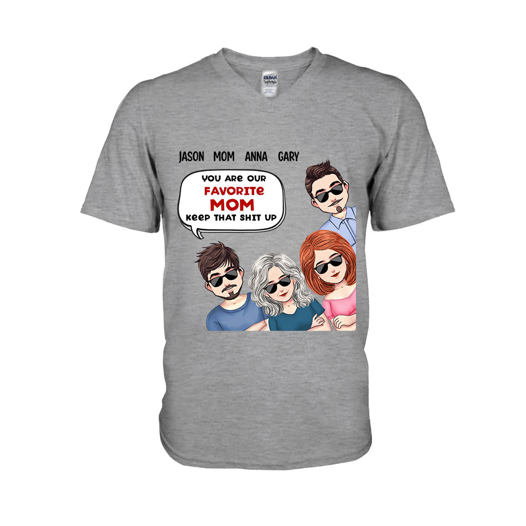 Du bist unsere Lieblingsmama – Personalisiertes Muttertags-T-Shirt und Hoodie