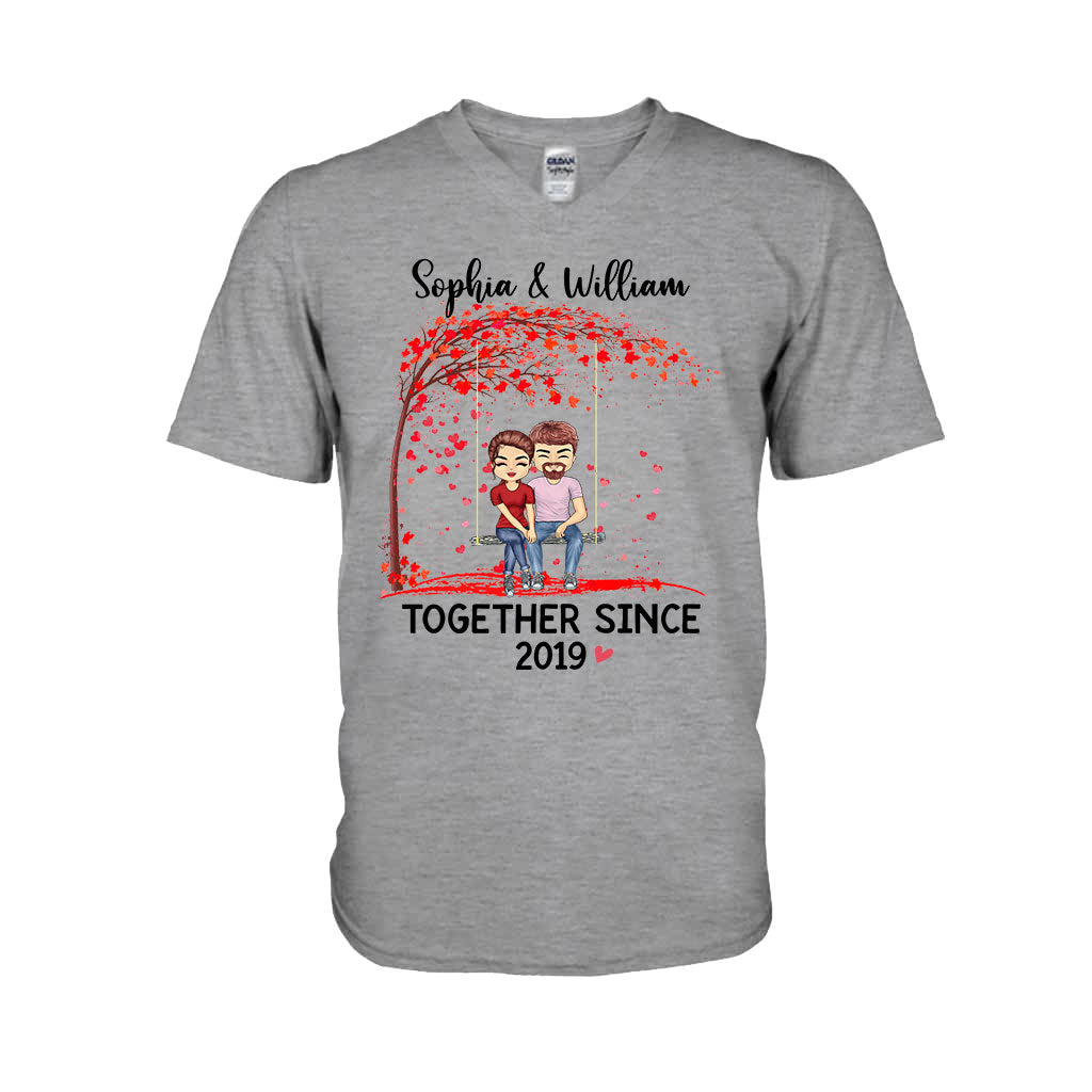 Gemeinsam seit – Personalisiertes Partner-T-Shirt und Hoodie