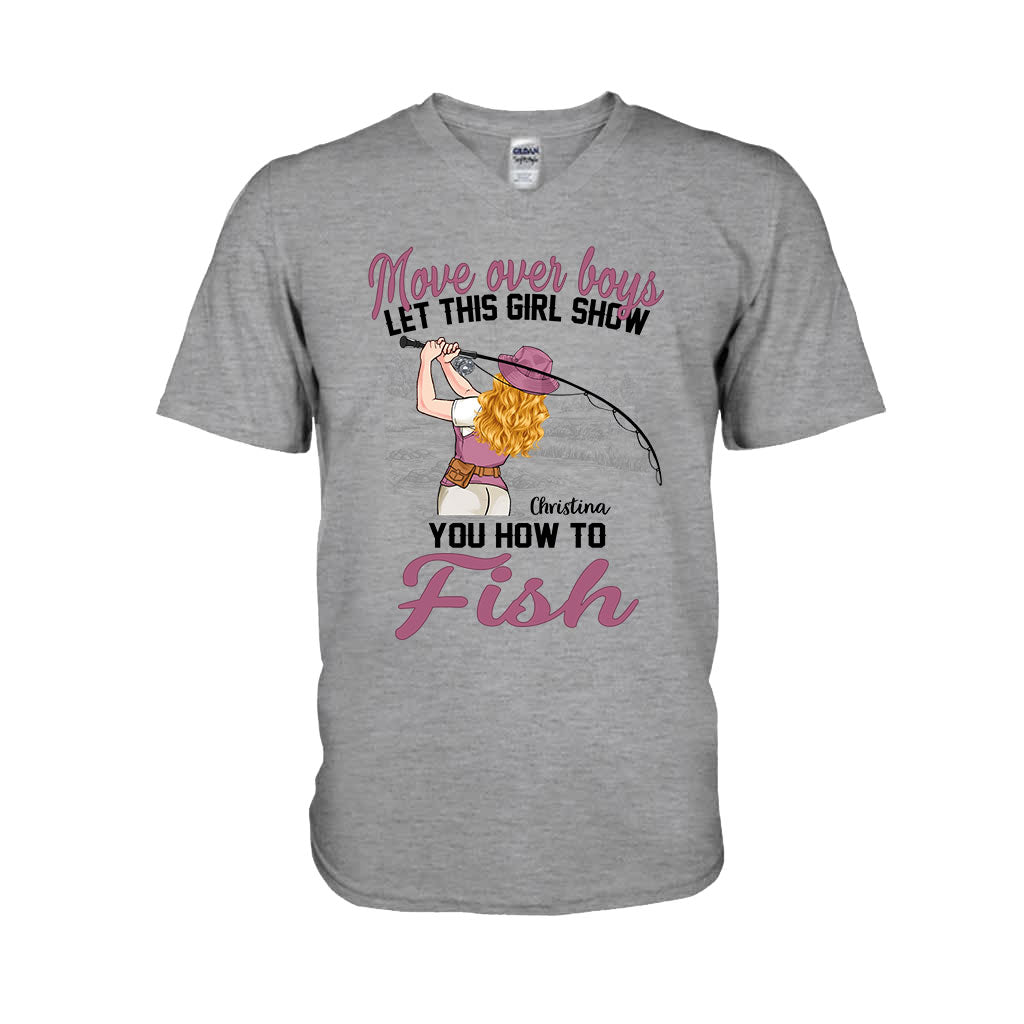 Platz da, Jungs! Dieses Mädchen zeigt euch, wie man angelt – personalisiertes Angel-T-Shirt und Hoodie