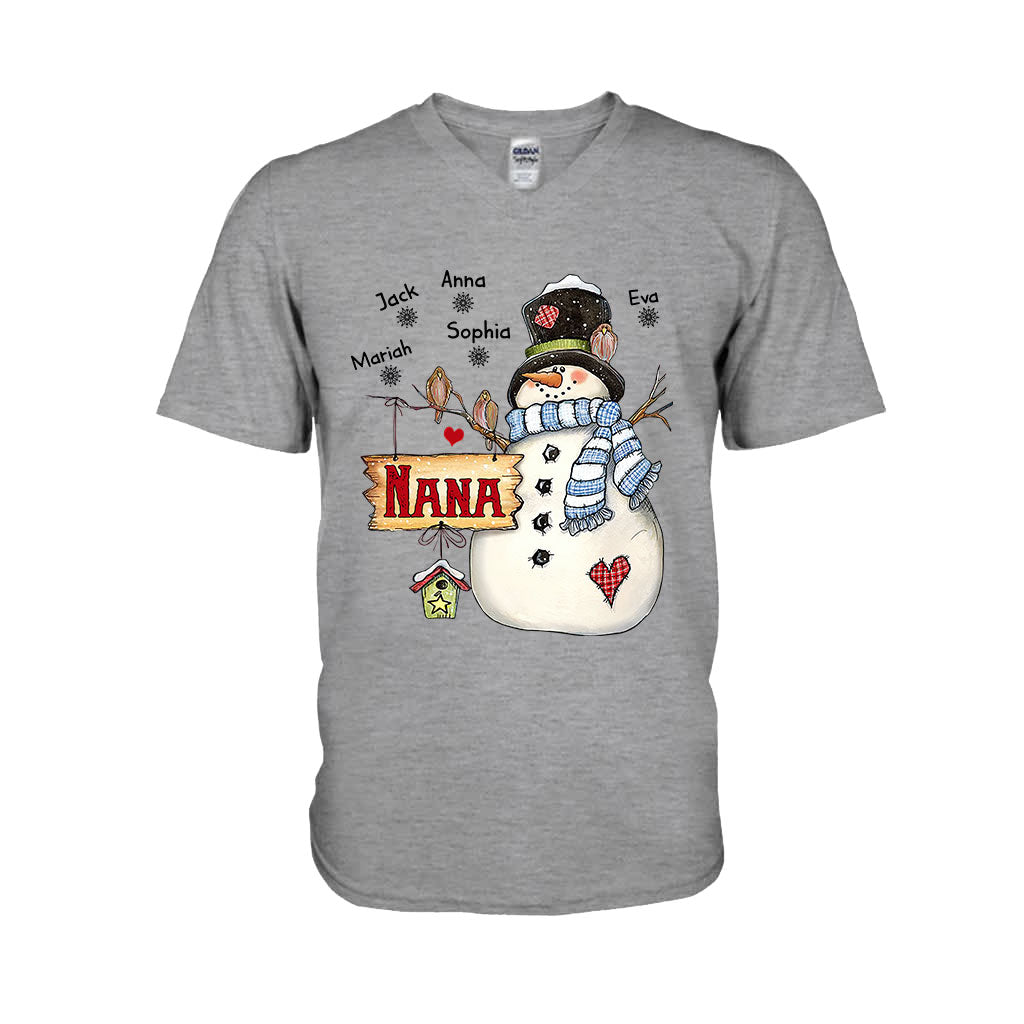Nana Snowman – Personalisiertes Oma-T-Shirt und Hoodie