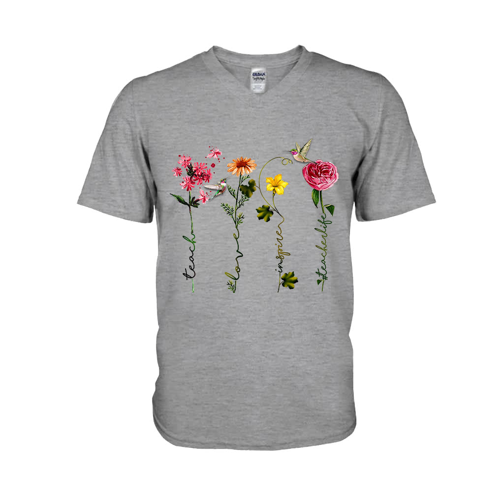 Lehren, Lieben, Inspirieren – Personalisiertes Lehrer-T-Shirt und Hoodie